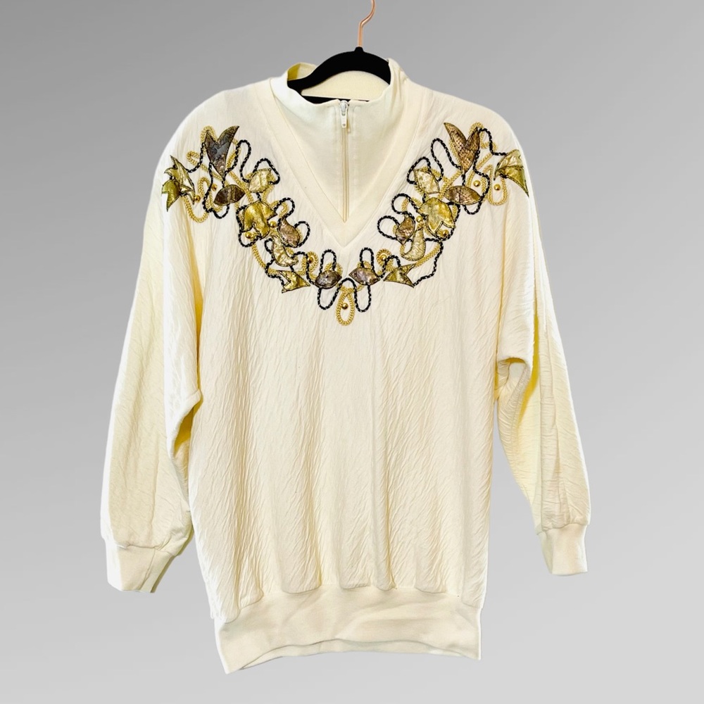 Rafael Vintage Embroidered Unique Top - Picture 2 of 4